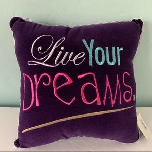 Talk to Me Pillows by GANZA “Live Your Dream”